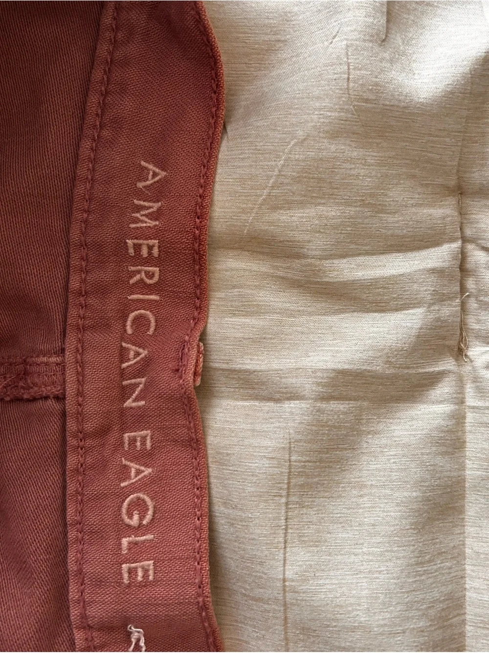 American Eagle Dusty Rose Frayed Hem Denim Shorts Size 4